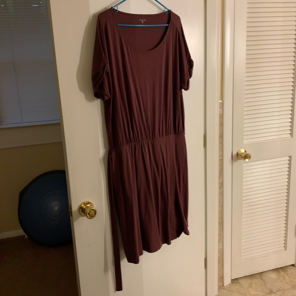 XL Pima cotton burgundy Garnet Hill dress